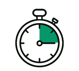 Stopwatch icon representing time